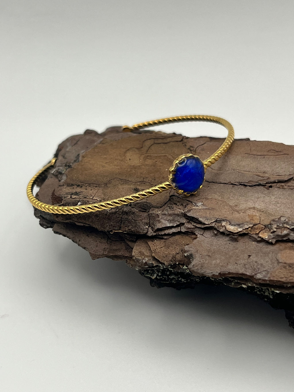 Bracelet jonc bleu profond