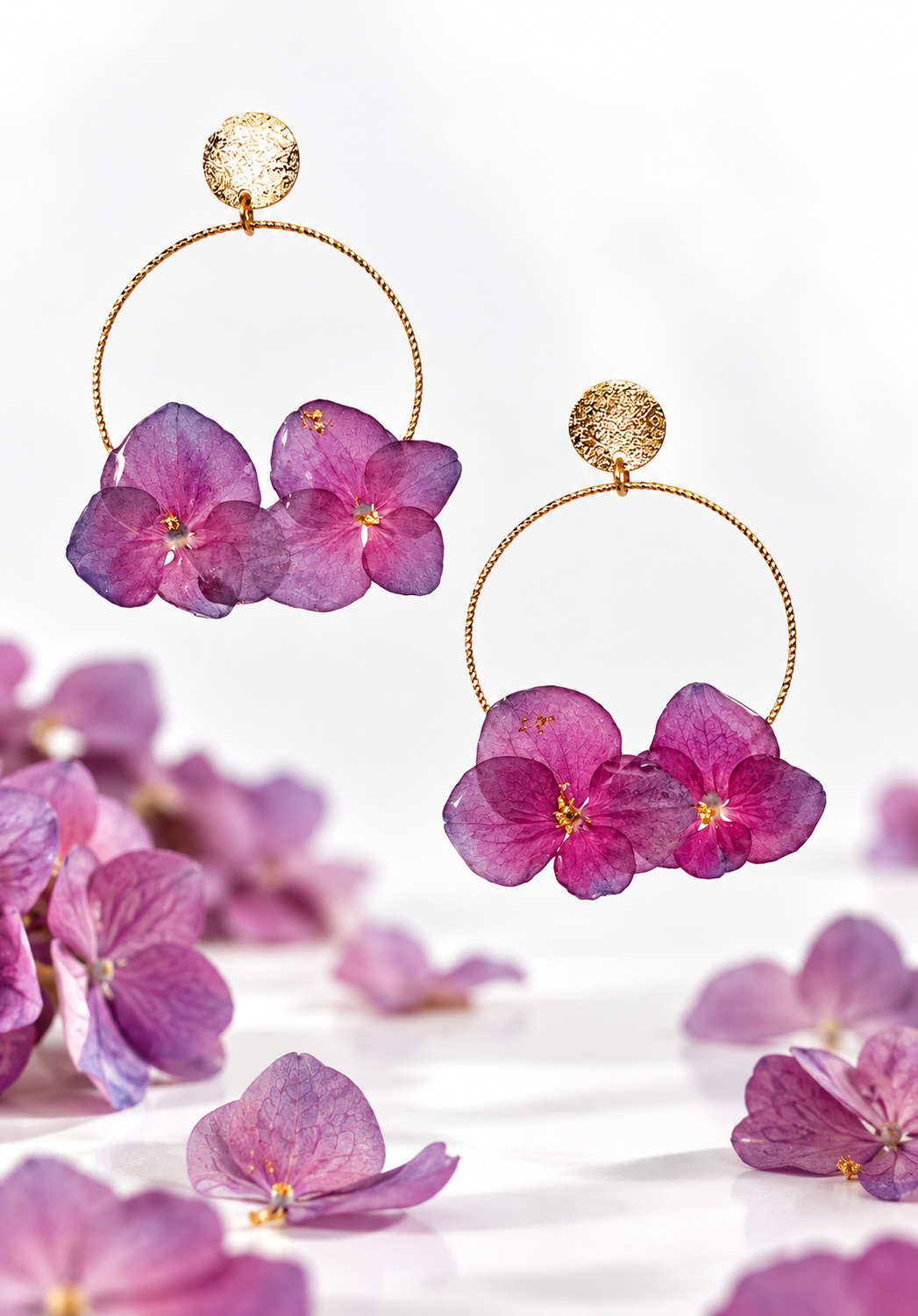 Boucles d'oreilles Violette