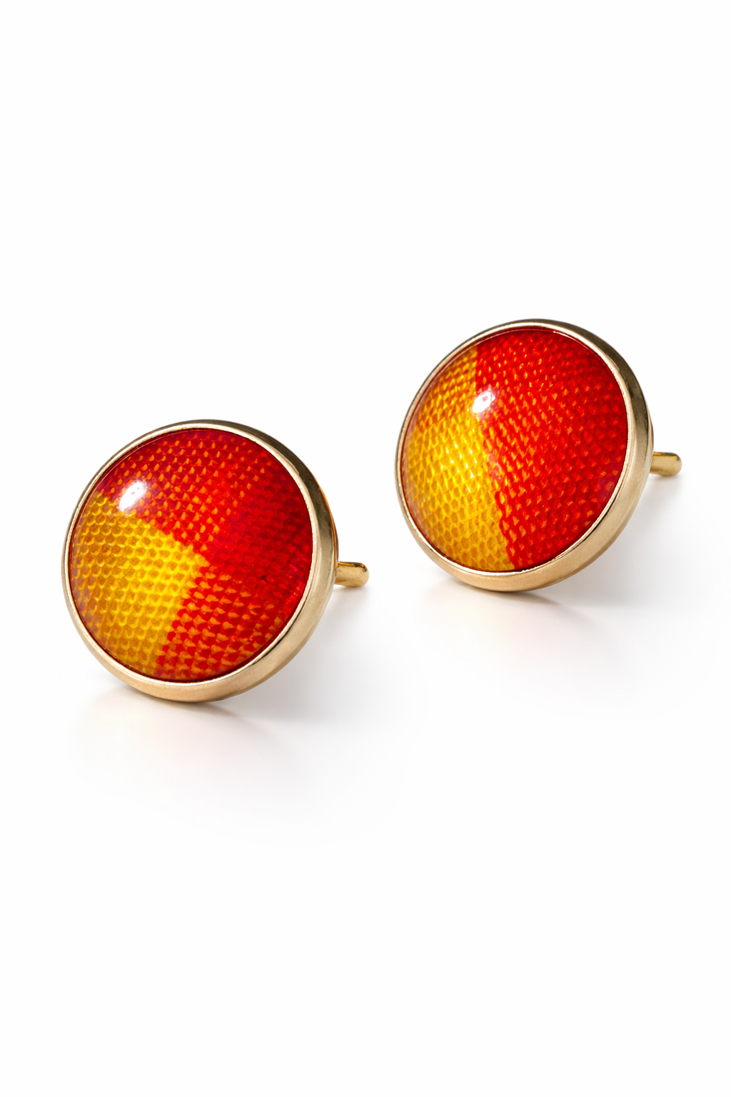 Clous d’oreilles madras rouge