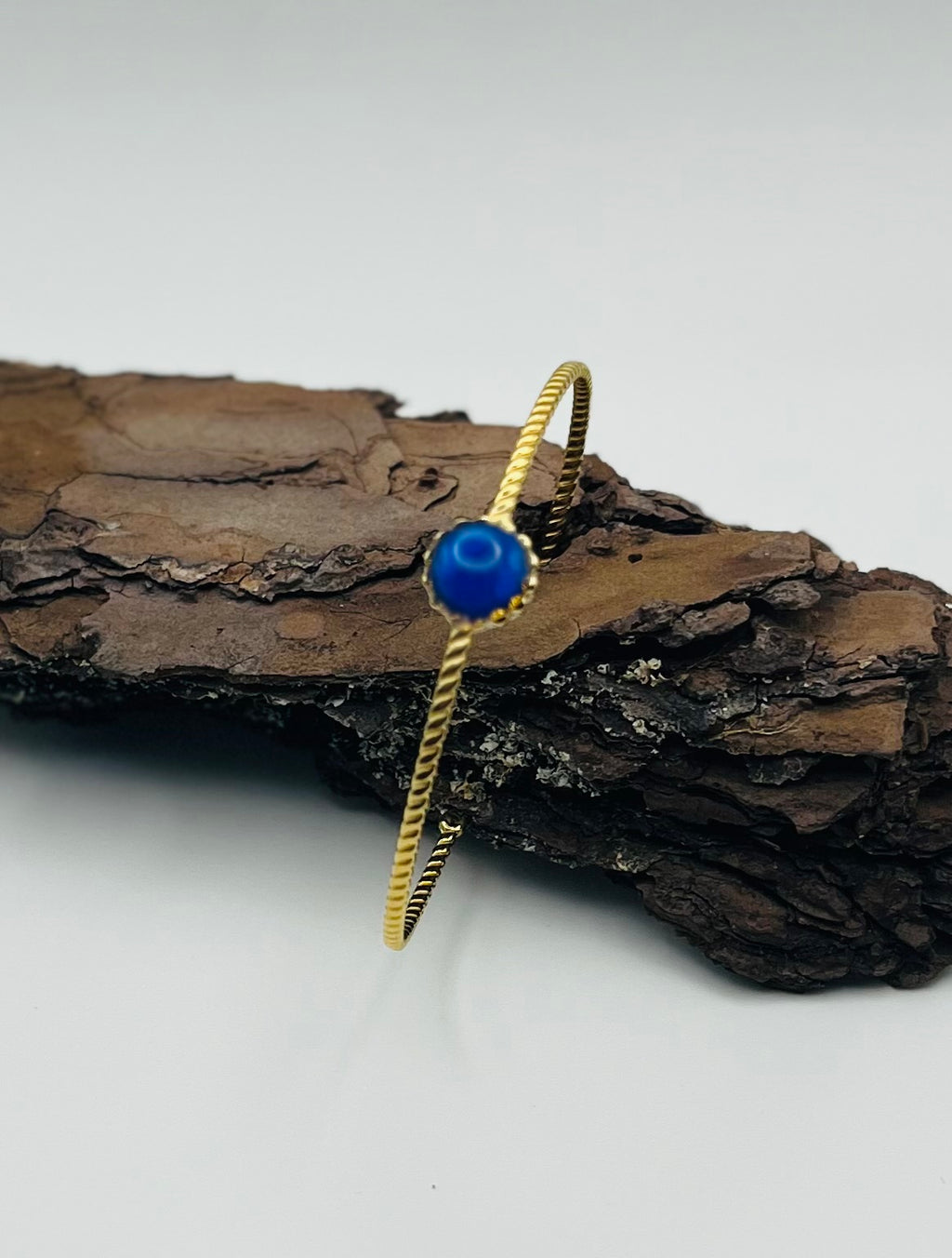 Bracelet jonc bleu profond