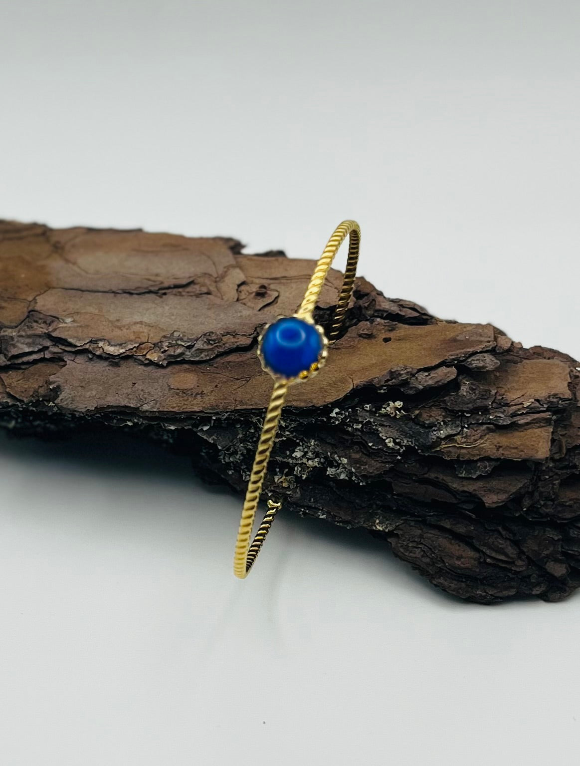 Bracelet jonc bleu profond