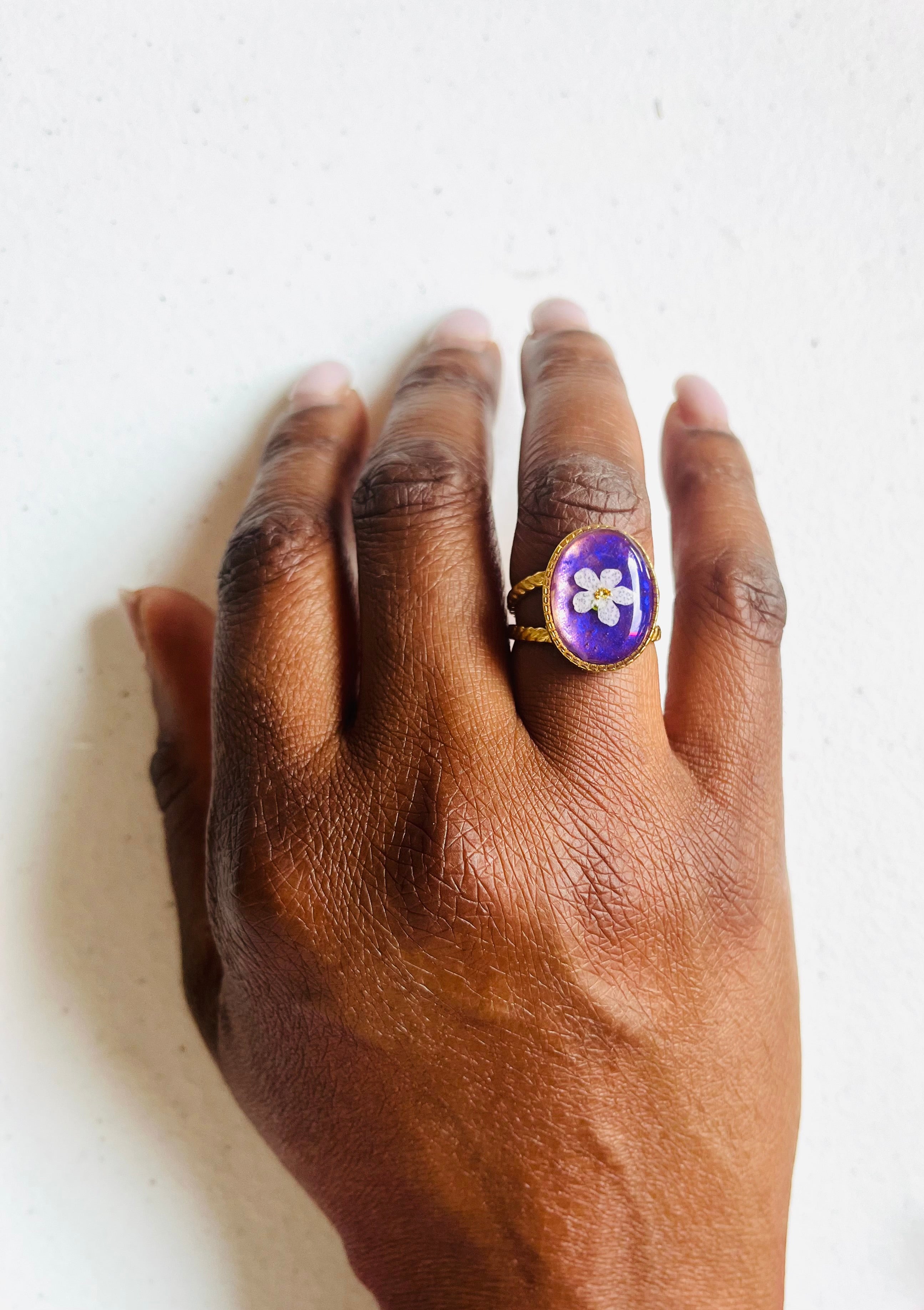 Bague Myosotis Violet