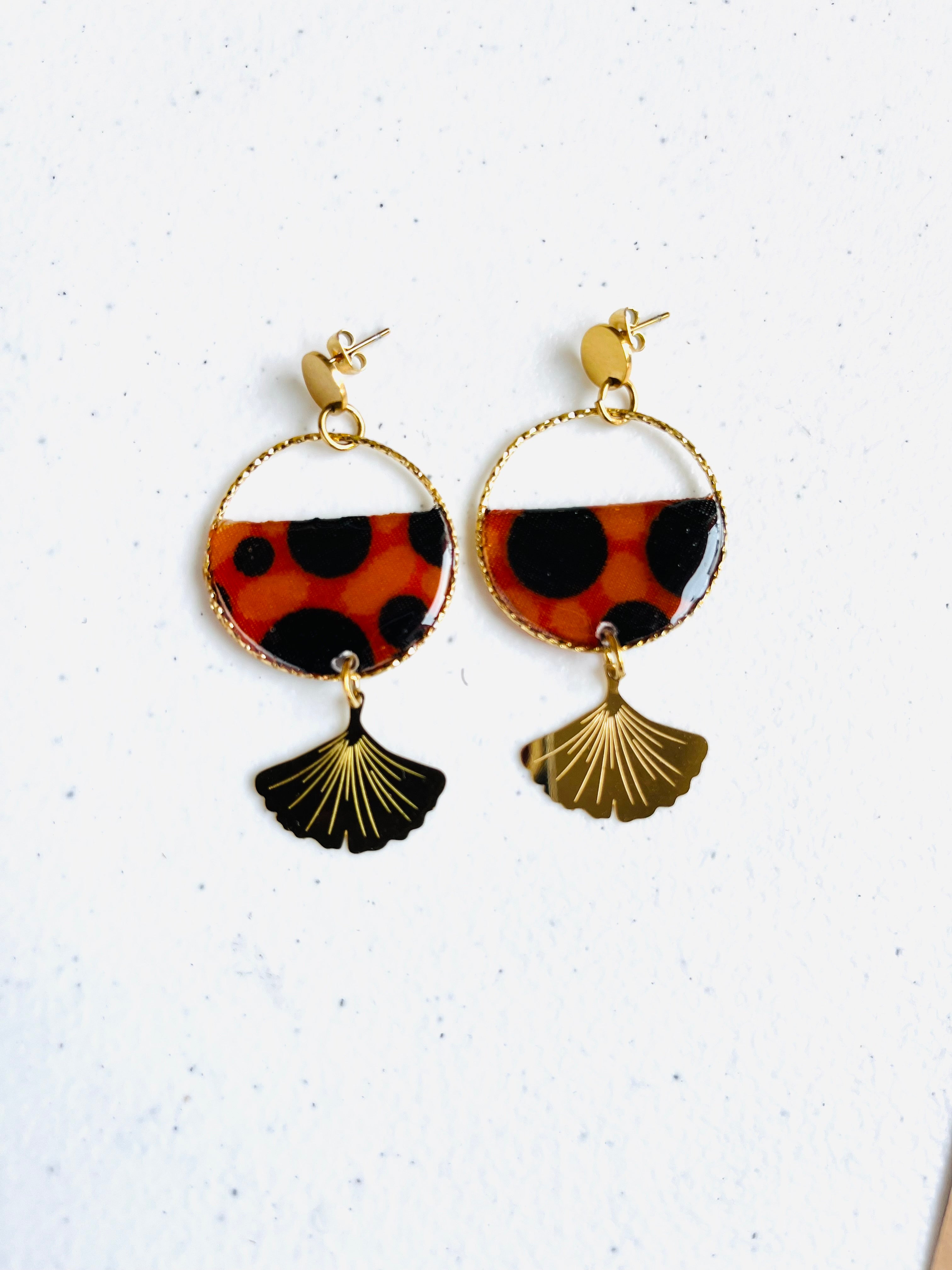 Boucles d'oreilles Ambre