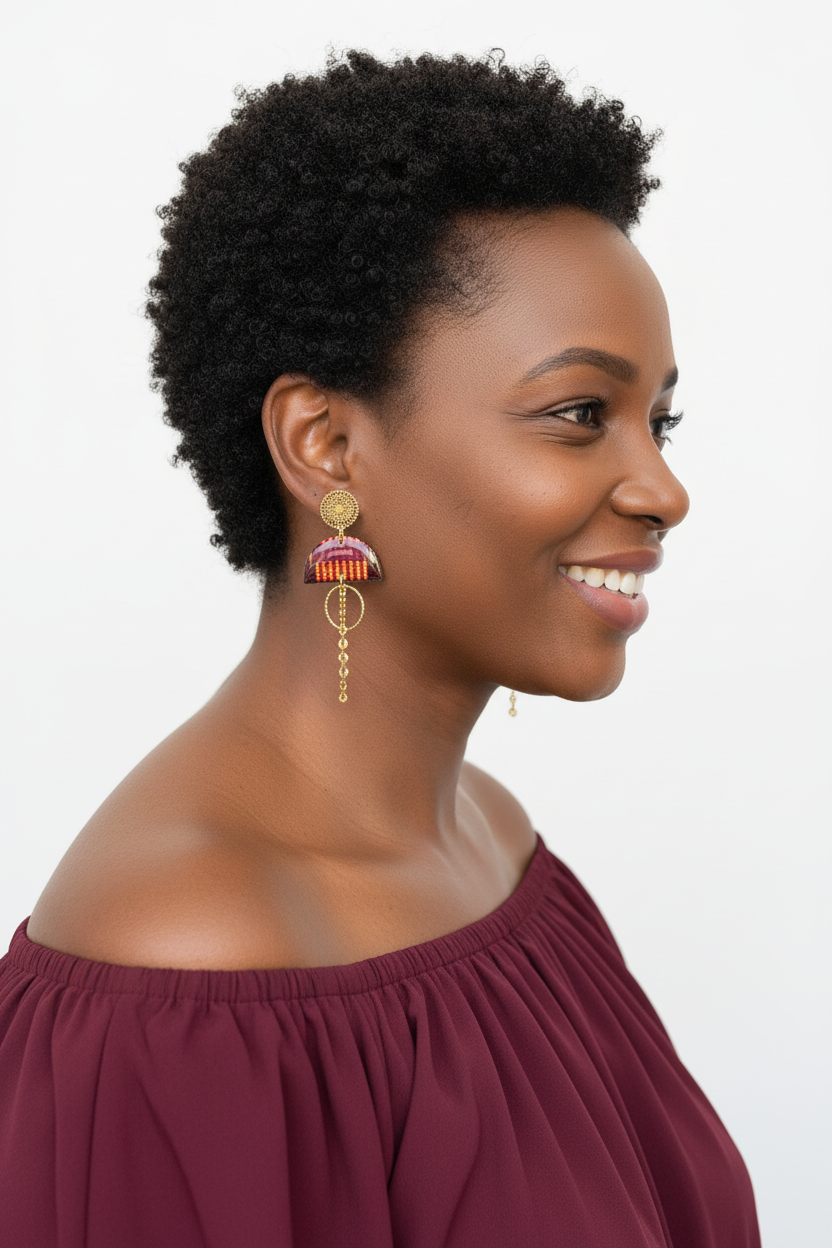 Portrait bijou FACETTEBYNAT - tenue assortie