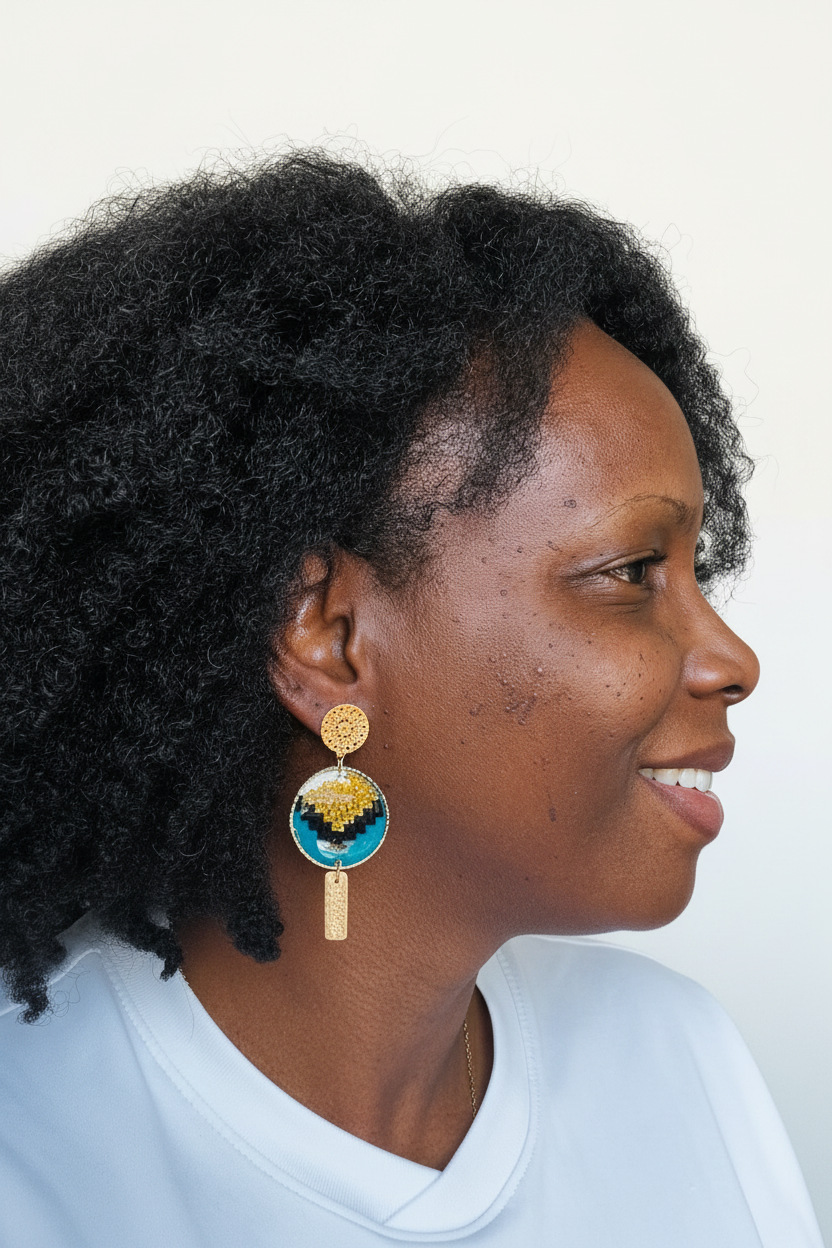 Portrait bijou motifs wax fidèles FACETTEBYNAT